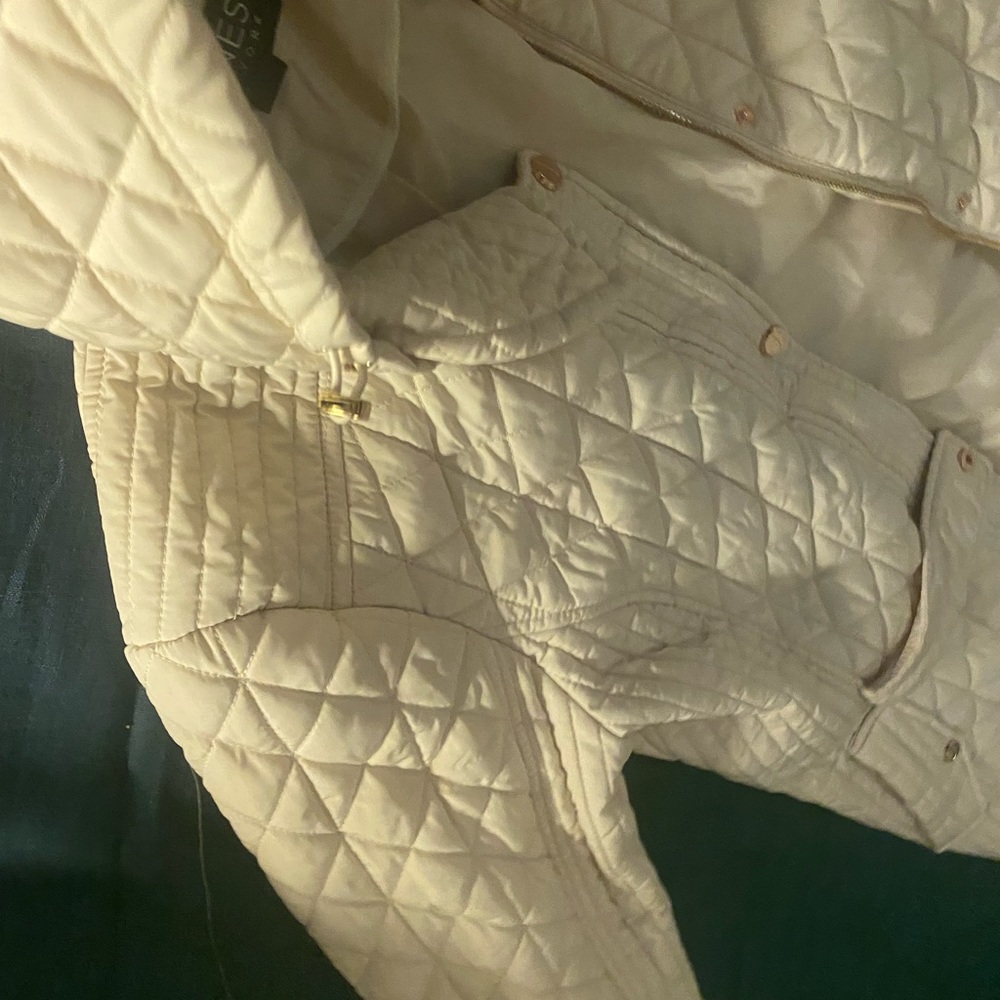 Jones New York White/Gold Designer Coat